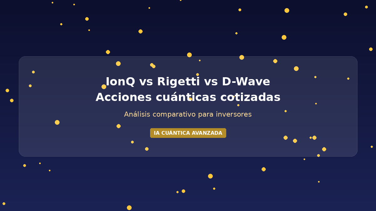 IonQ vs Rigetti vs D-Wave: Análisis de Acciones